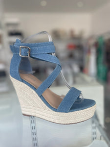 DENIM WEDGESSANDALSLauraliverpoolboutiqueLauraliverpoolboutiqueG606139000573BEIGEDENIM WEDGES