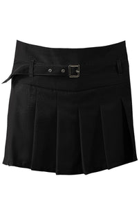 BELTED SIDE ZIP PLEATED MINI SKIRTSKIRTLauraliverpoolboutiqueLauraliverpoolboutiqueSMALLBLACKBELTED SIDE ZIP PLEATED MINI SKIRT